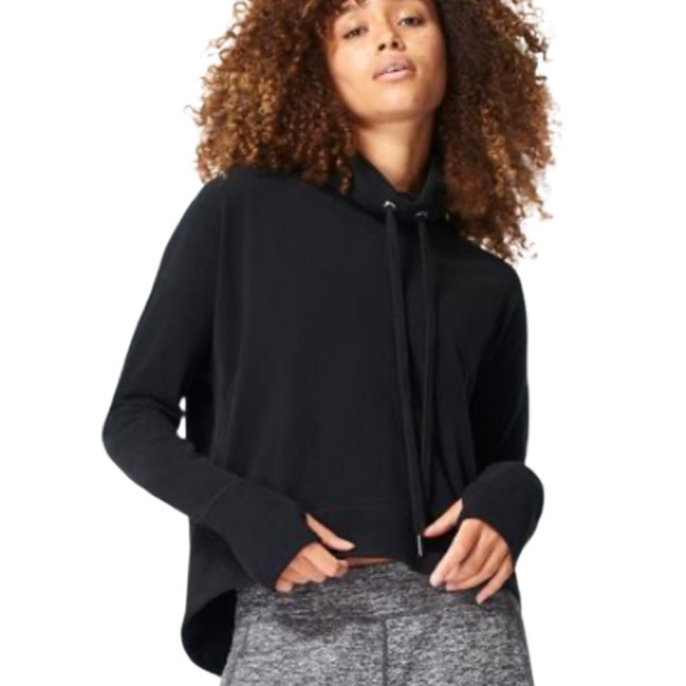 Sweaty Betty Black Harmonise Luxe Fleece Sweatshirt